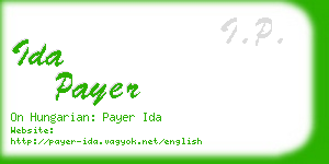 ida payer business card